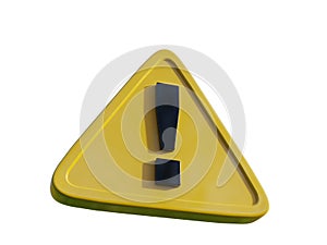 Yellow TriangleÂ Warning Sign with Exclamation Mark